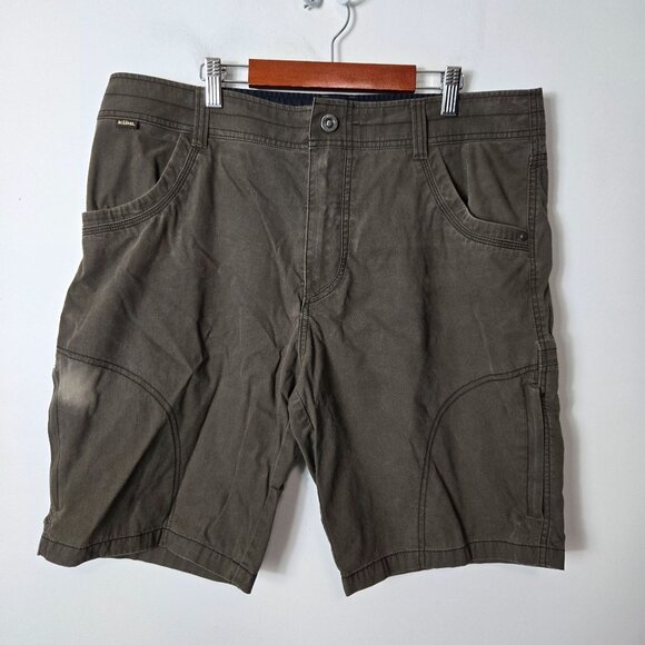 Kuhl Ramblr Men's Size 36 Outdoor Hiking Cargo Performance Shorts Grey UPF - Picture 2 of 13